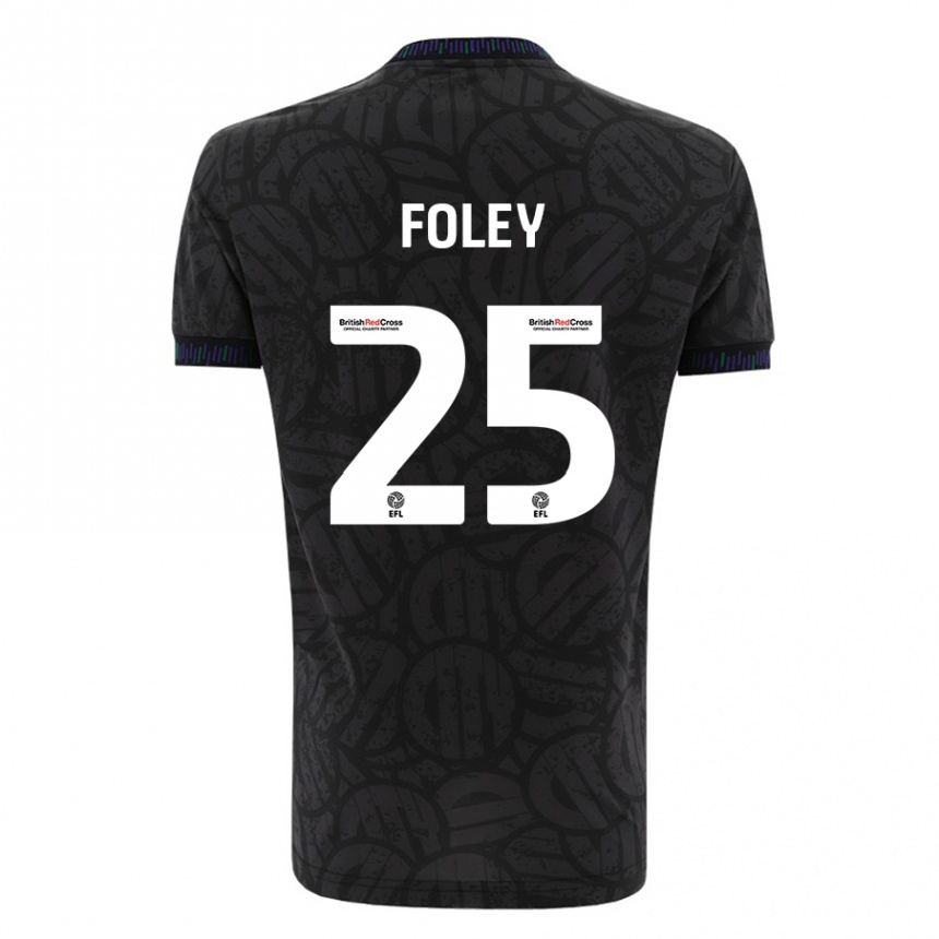 Hombre Fútbol Camiseta Erin Foley #25 Negro 2ª Equipación 2023/24