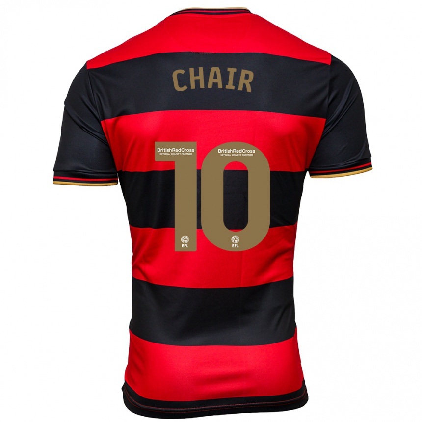 Hombre Fútbol Camiseta Ilias Chair #10 Negro Rojo 2ª Equipación 2023/24