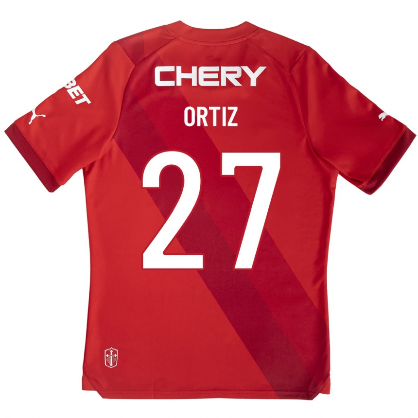 Hombre Fútbol Camiseta Jorge Ortiz #27 Rojo 2ª Equipación 2023/24