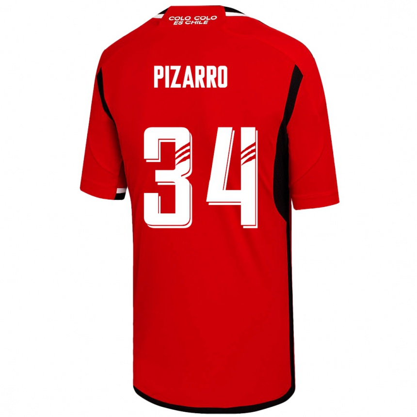 Hombre Fútbol Camiseta Vicente Pizarro #34 Rojo 2ª Equipación 2023/24