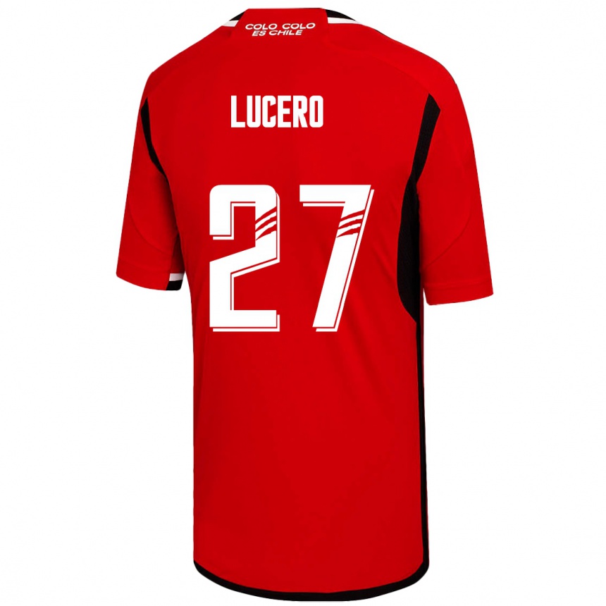 Hombre Fútbol Camiseta Valentina Lucero #27 Rojo 2ª Equipación 2023/24