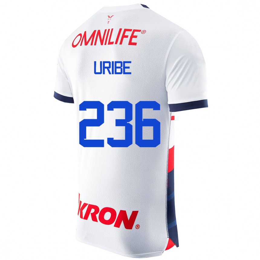 Hombre Fútbol Camiseta Juan Uribe #236 Blanco 2ª Equipación 2023/24