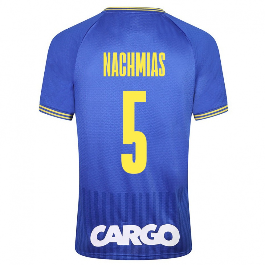 Hombre Fútbol Camiseta Idan Nachmias #5 Azul 2ª Equipación 2023/24