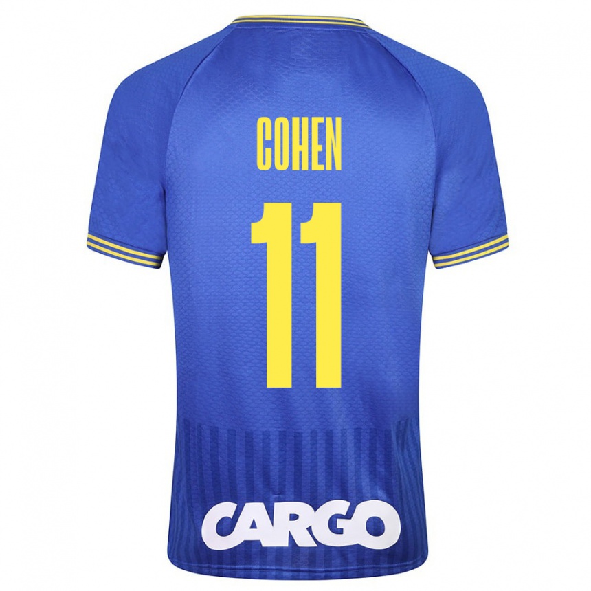 Hombre Fútbol Camiseta Yonatan Cohen #11 Azul 2ª Equipación 2023/24