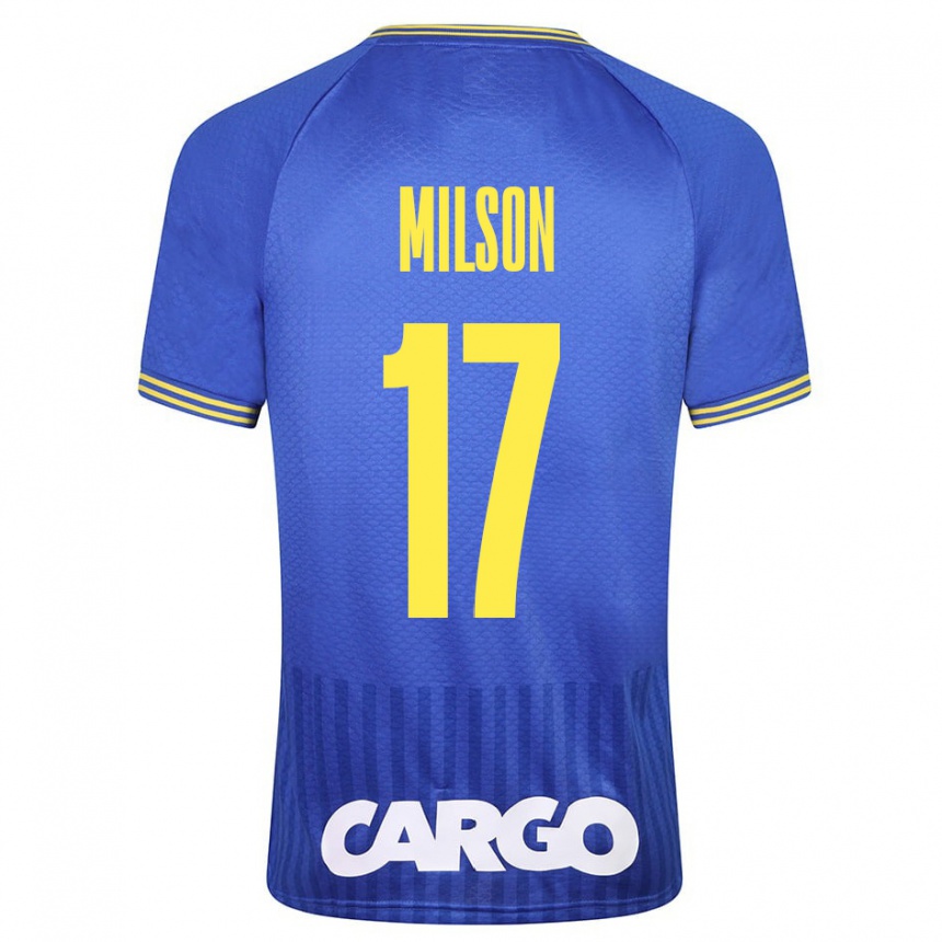 Hombre Fútbol Camiseta Milson #17 Azul 2ª Equipación 2023/24