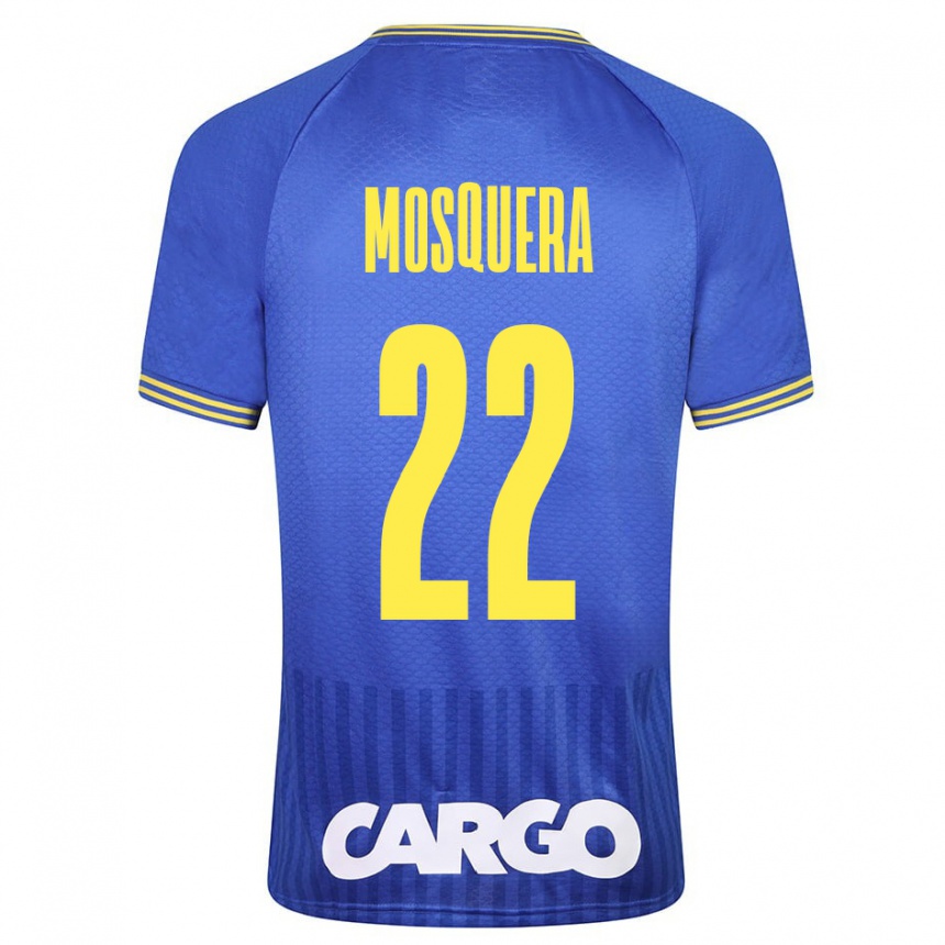 Hombre Fútbol Camiseta Orlando Mosquera #22 Azul 2ª Equipación 2023/24