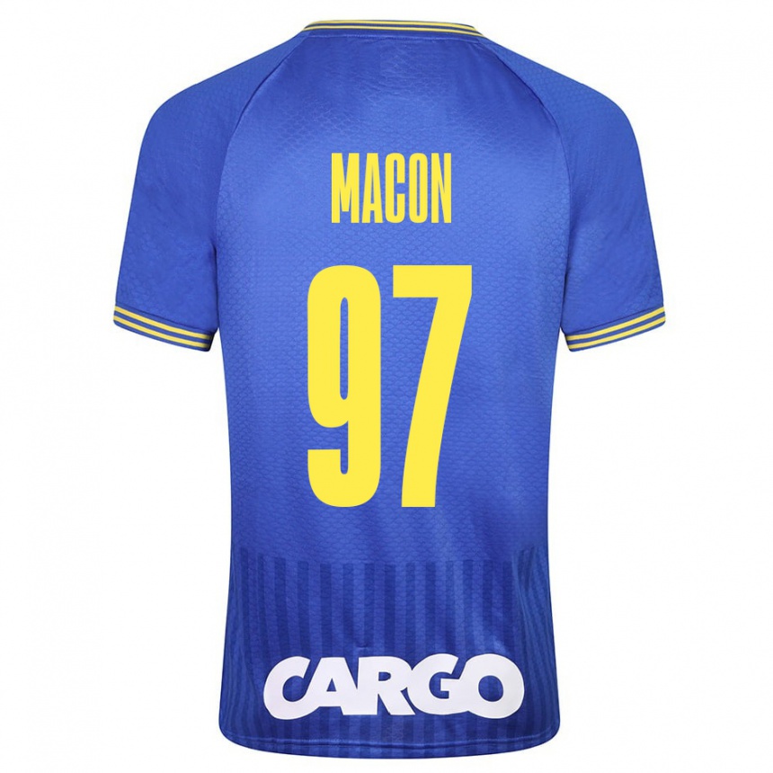 Hombre Fútbol Camiseta Yvann Maçon #97 Azul 2ª Equipación 2023/24