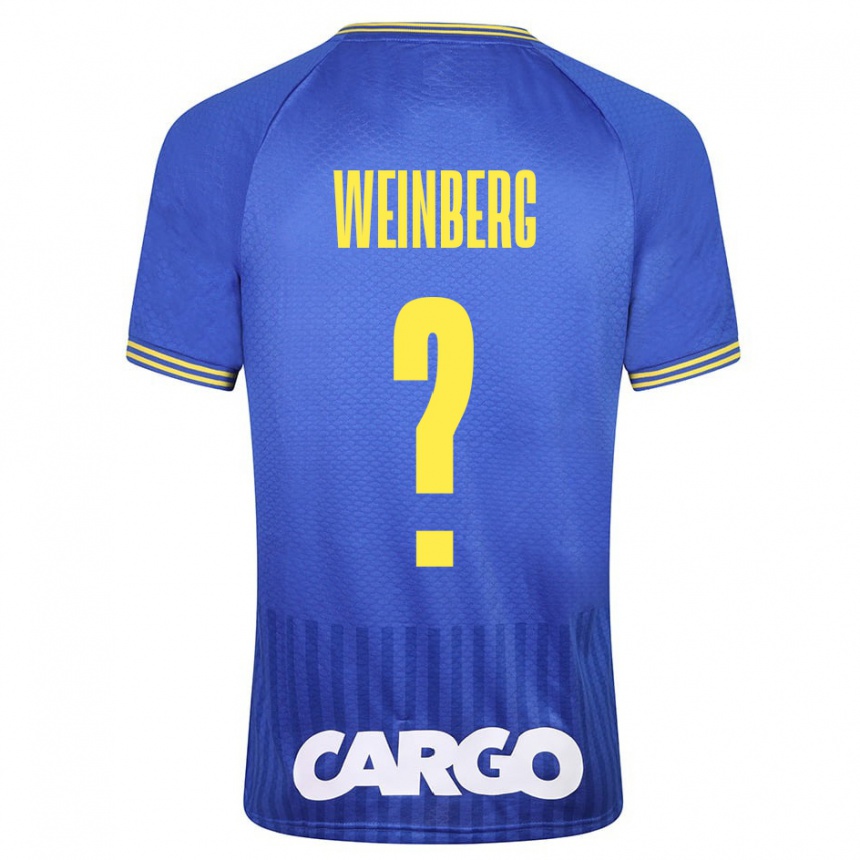 Hombre Fútbol Camiseta Idan Weinberg #0 Azul 2ª Equipación 2023/24