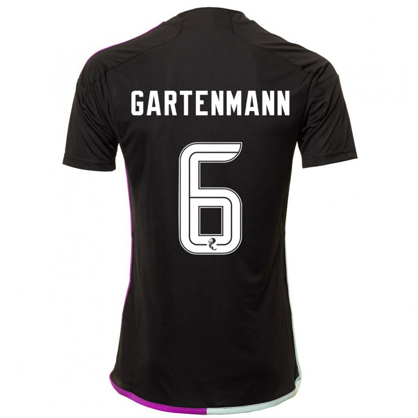 Hombre Fútbol Camiseta Stefan Gartenmann #6 Negro 2ª Equipación 2023/24