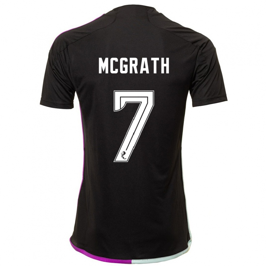 Hombre Fútbol Camiseta Jamie Mcgrath #7 Negro 2ª Equipación 2023/24