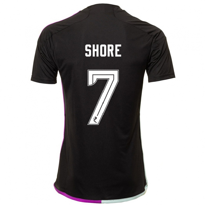 Hombre Fútbol Camiseta Eilidh Shore #7 Negro 2ª Equipación 2023/24
