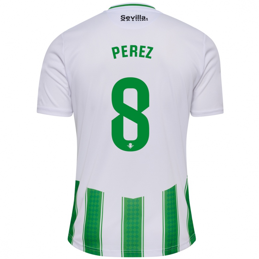 Mujer Fútbol Camiseta Dani Pérez #8 Blanco 1ª Equipación 2023/24