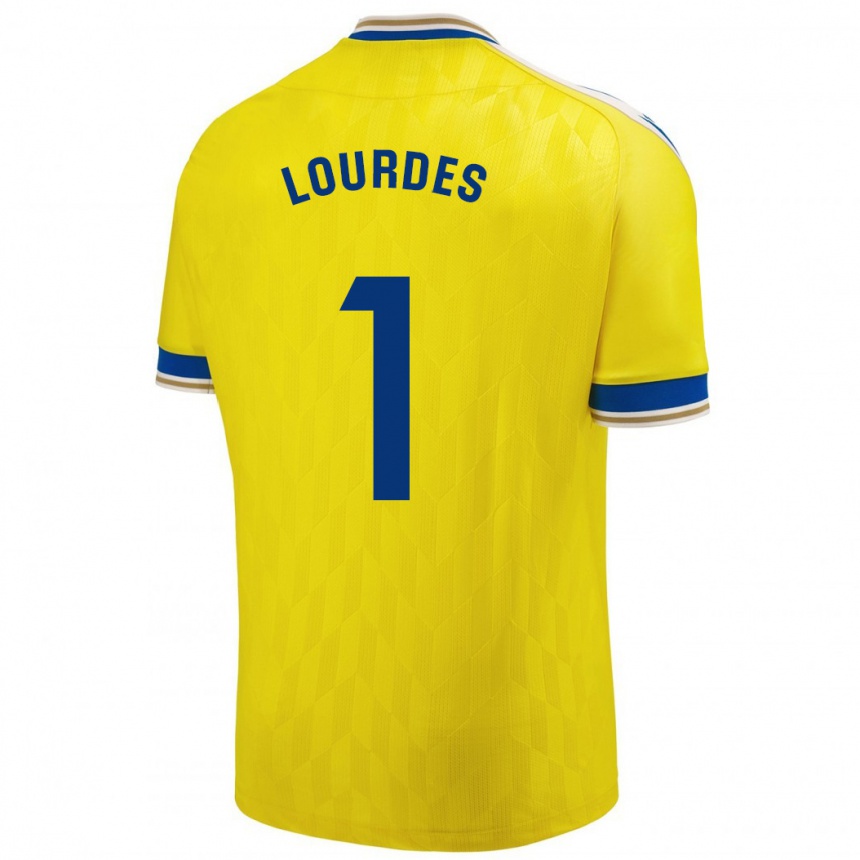 Mujer Fútbol Camiseta Lourdes #1 Amarillo 1ª Equipación 2023/24