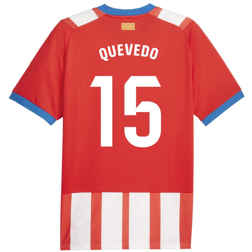 Mujer Fútbol Camiseta Erik Quevedo #15 Rojo Blanco 1ª Equipación 2023/24