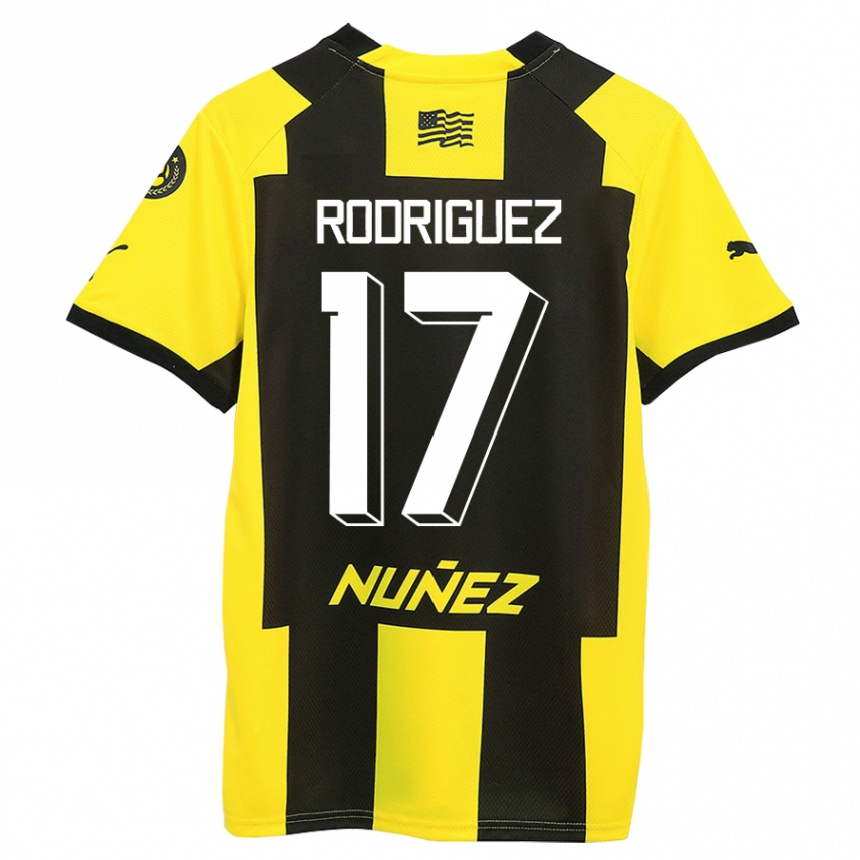 Mujer Fútbol Camiseta Valentín Rodríguez #17 Amarillo Negro 1ª Equipación 2023/24