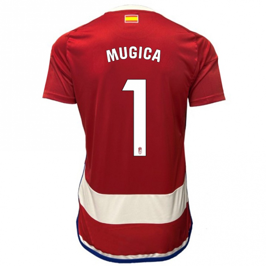Mujer Fútbol Camiseta Juan Múgica #1 Rojo 1ª Equipación 2023/24