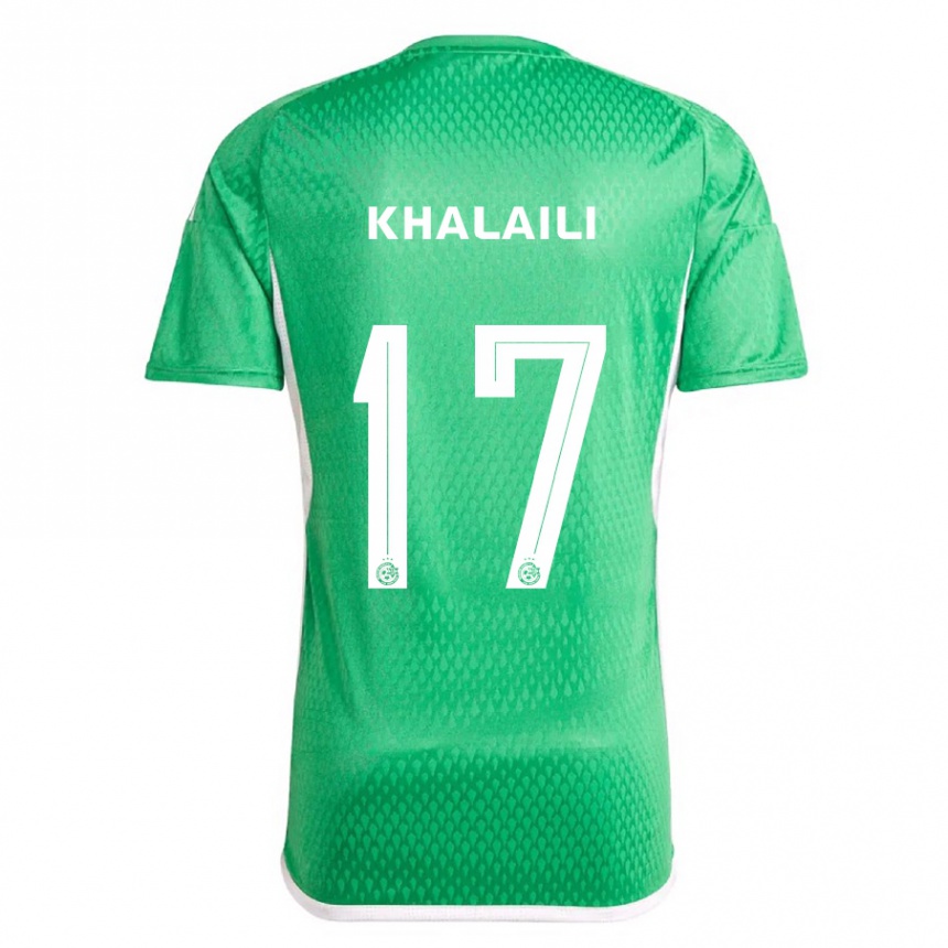 Mujer Fútbol Camiseta Iyad Khalaili #17 Blanco Azul 1ª Equipación 2023/24