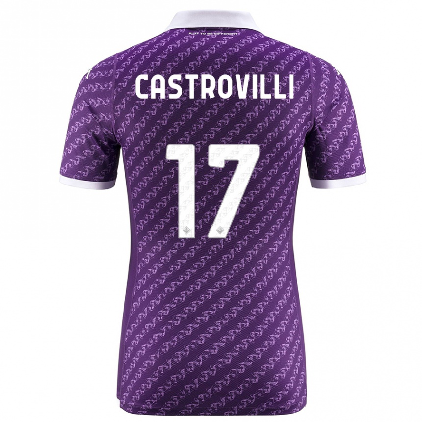 Mujer Fútbol Camiseta Gaetano Castrovilli #17 Violeta 1ª Equipación 2023/24