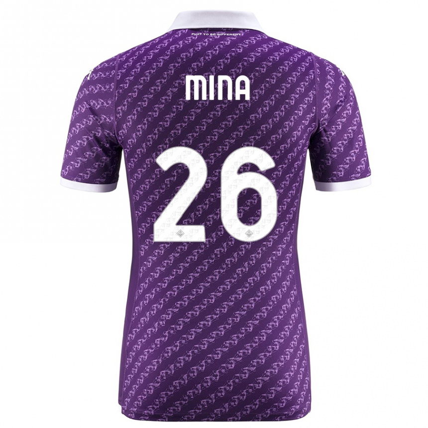 Mujer Fútbol Camiseta Yerry Mina #26 Violeta 1ª Equipación 2023/24