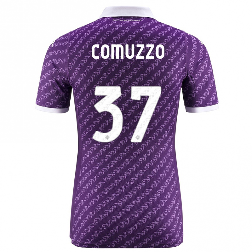 Mujer Fútbol Camiseta Pietro Comuzzo #37 Violeta 1ª Equipación 2023/24