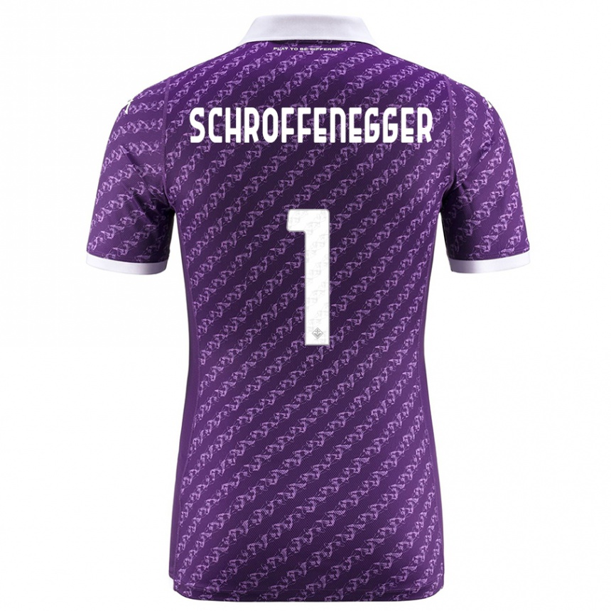 Mujer Fútbol Camiseta Katja Schroffenegger #1 Violeta 1ª Equipación 2023/24