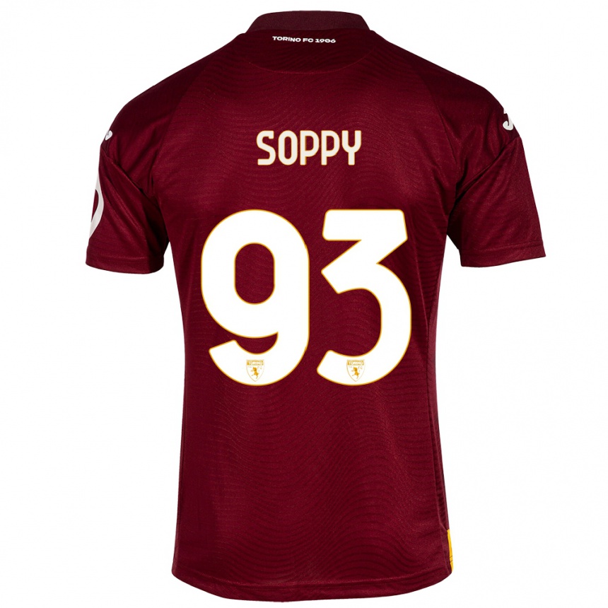 Mujer Fútbol Camiseta Brandon Soppy #93 Rojo Oscuro 1ª Equipación 2023/24