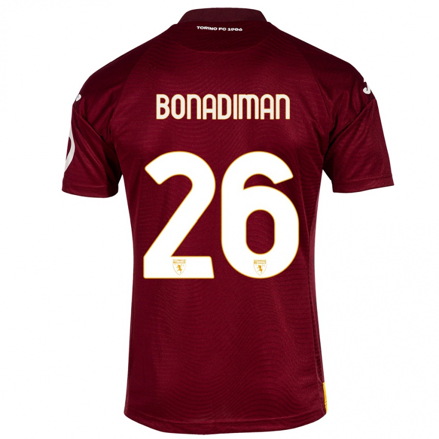 Mujer Fútbol Camiseta Matteo Bonadiman #26 Rojo Oscuro 1ª Equipación 2023/24
