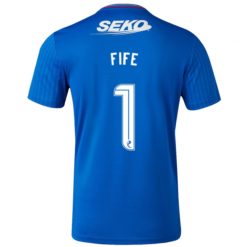 Mujer Fútbol Camiseta Jenna Fife #1 Azul 1ª Equipación 2023/24