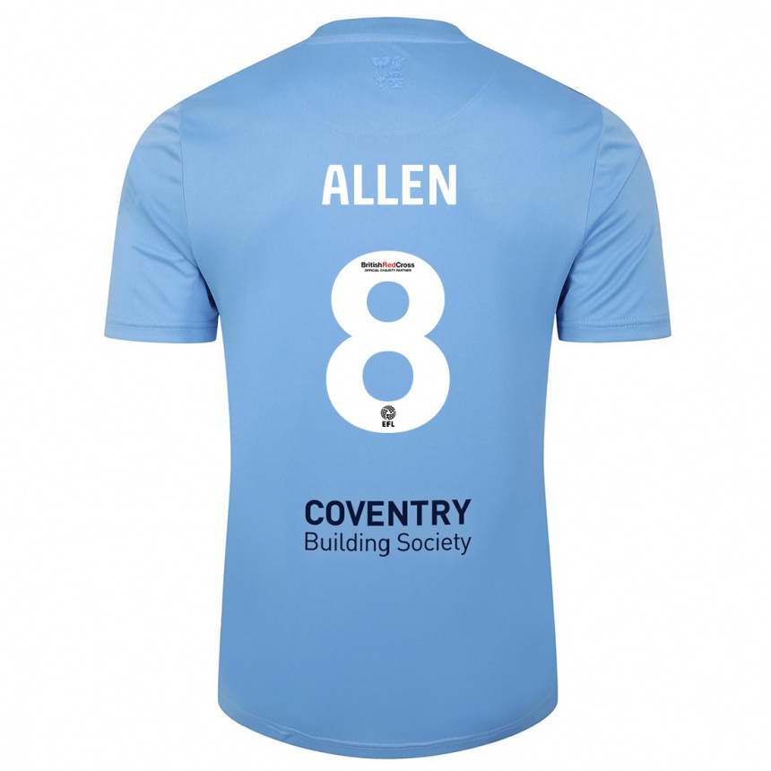 Mujer Fútbol Camiseta Jamie Allen #8 Cielo Azul 1ª Equipación 2023/24
