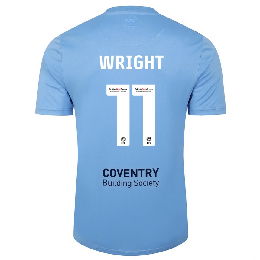 Mujer Fútbol Camiseta Haji Wright #11 Cielo Azul 1ª Equipación 2023/24