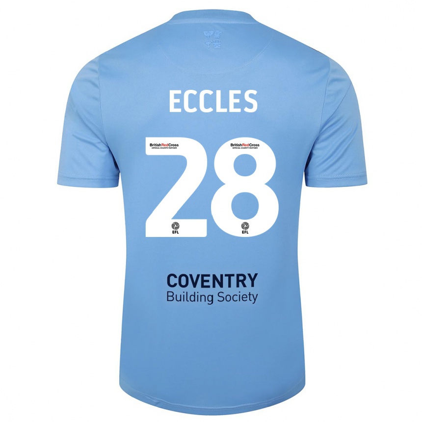 Mujer Fútbol Camiseta Josh Eccles #28 Cielo Azul 1ª Equipación 2023/24