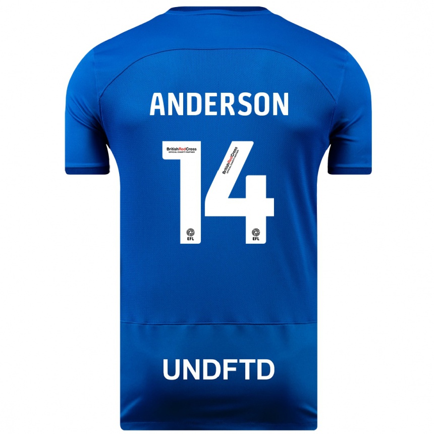 Mujer Fútbol Camiseta Keshi Anderson #14 Azul 1ª Equipación 2023/24