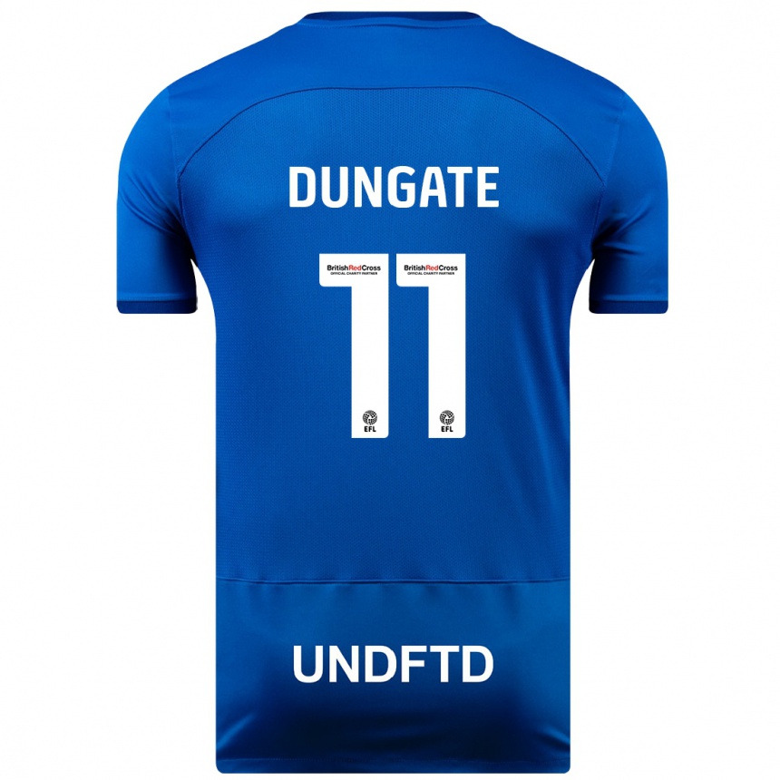 Mujer Fútbol Camiseta Katie Dungate #11 Azul 1ª Equipación 2023/24