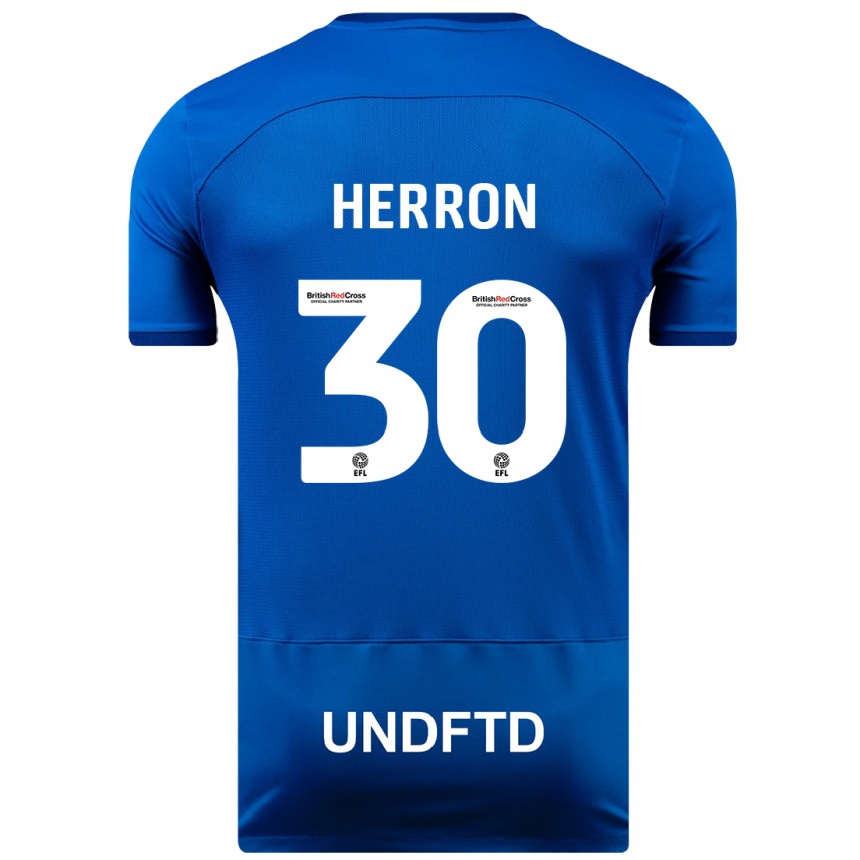 Mujer Fútbol Camiseta Neve Herron #30 Azul 1ª Equipación 2023/24