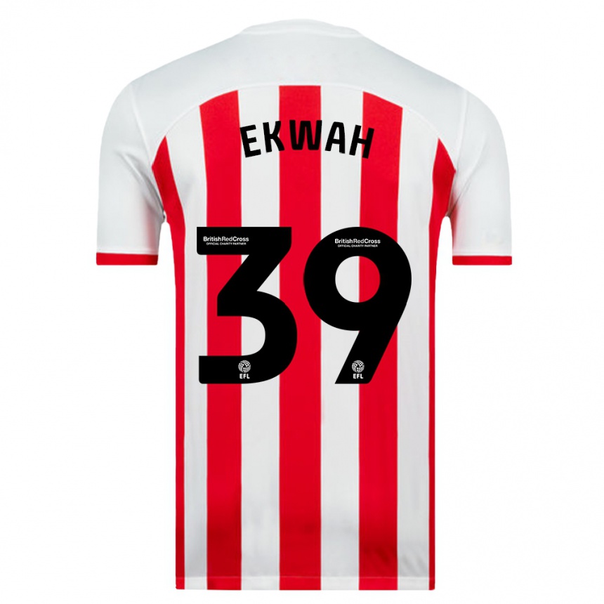 Mujer Fútbol Camiseta Pierre Ekwah #39 Blanco 1ª Equipación 2023/24