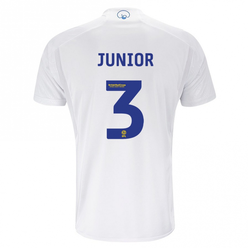 Mujer Fútbol Camiseta Junior Firpo #3 Blanco 1ª Equipación 2023/24