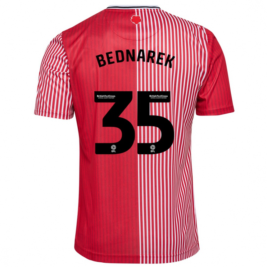 Mujer Fútbol Camiseta Jan Bednarek #35 Rojo 1ª Equipación 2023/24