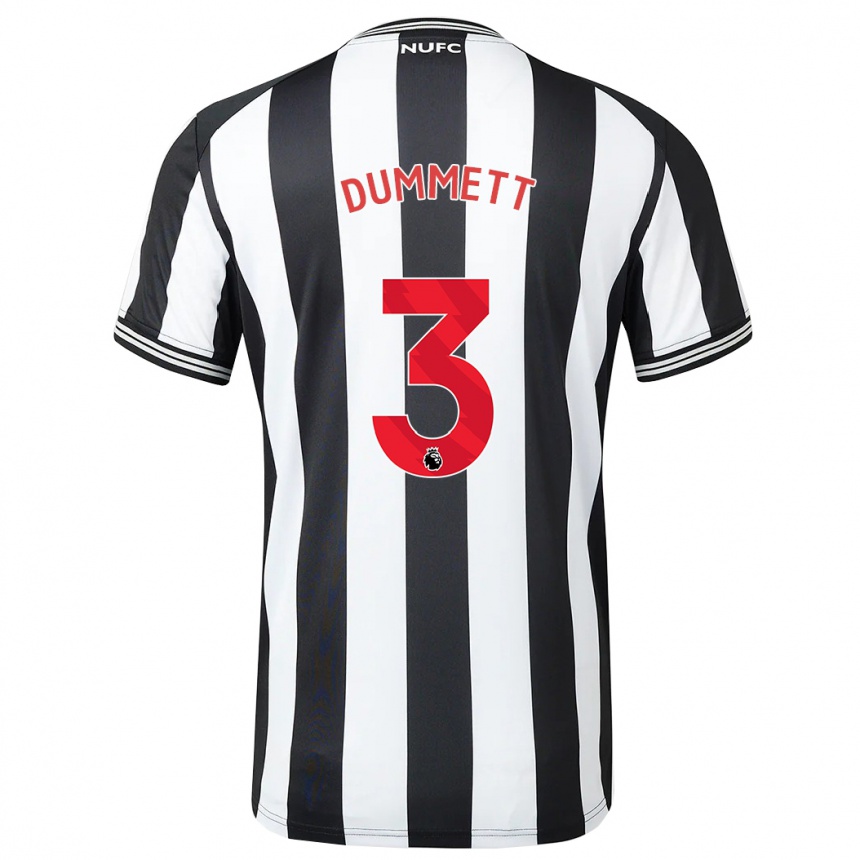 Mujer Fútbol Camiseta Paul Dummett #3 Blanco Negro 1ª Equipación 2023/24