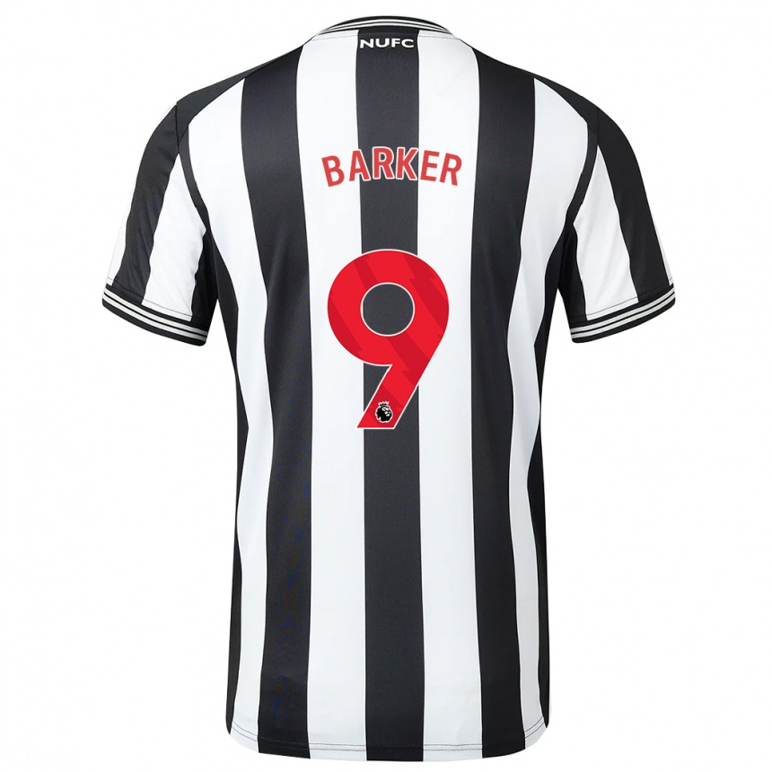 Mujer Fútbol Camiseta Katie Barker #9 Blanco Negro 1ª Equipación 2023/24