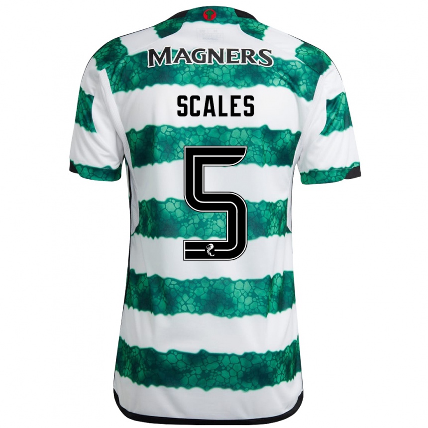 Mujer Fútbol Camiseta Liam Scales #5 Verde 1ª Equipación 2023/24