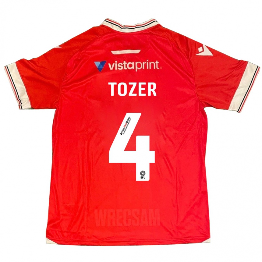 Mujer Fútbol Camiseta Ben Tozer #4 Rojo 1ª Equipación 2023/24