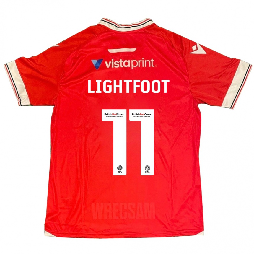 Mujer Fútbol Camiseta Amber Lightfoot #11 Rojo 1ª Equipación 2023/24