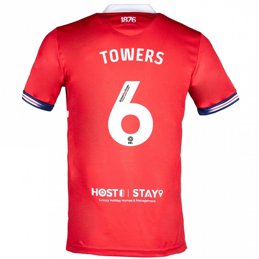 Mujer Fútbol Camiseta Abby Towers #6 Rojo 1ª Equipación 2023/24