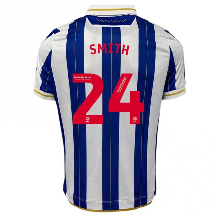 Mujer Fútbol Camiseta Michael Smith #24 Azul Blanco 1ª Equipación 2023/24