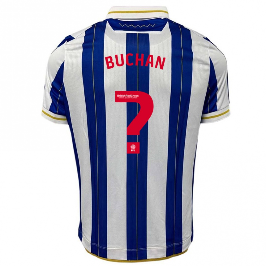 Mujer Fútbol Camiseta Jay Buchan #0 Azul Blanco 1ª Equipación 2023/24