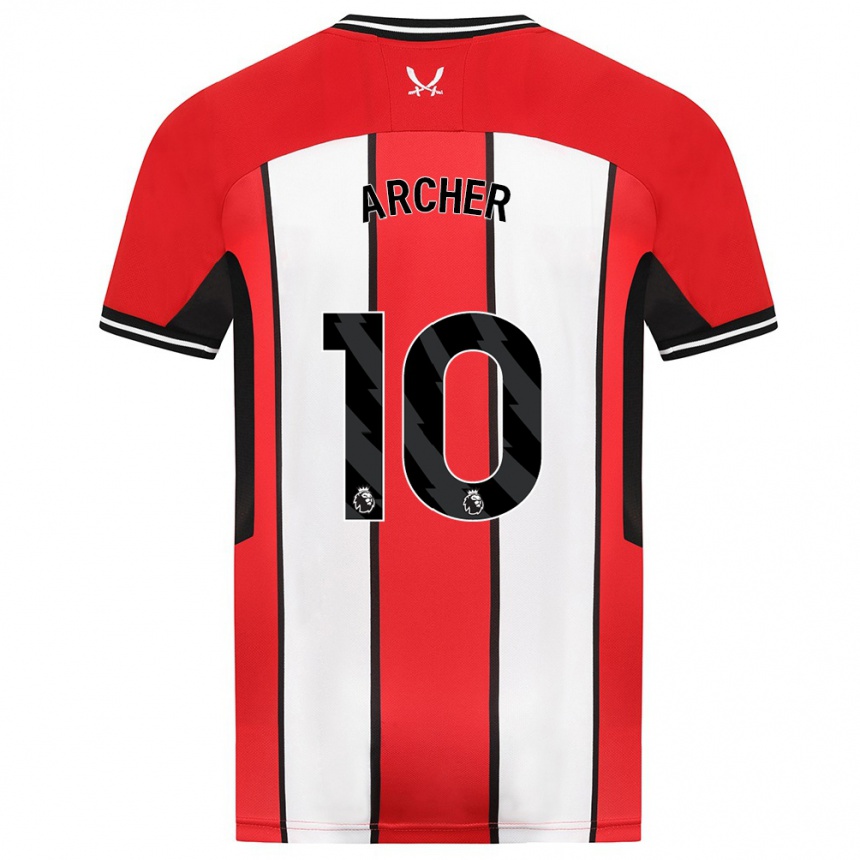 Mujer Fútbol Camiseta Cameron Archer #10 Rojo 1ª Equipación 2023/24