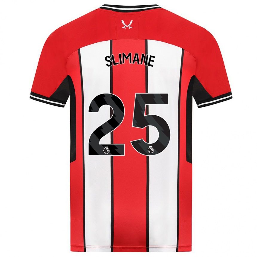 Mujer Fútbol Camiseta Anis Slimane #25 Rojo 1ª Equipación 2023/24