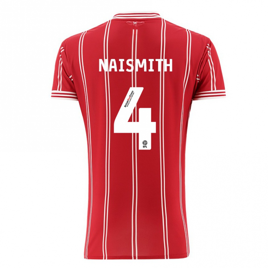 Mujer Fútbol Camiseta Kal Naismith #4 Rojo 1ª Equipación 2023/24
