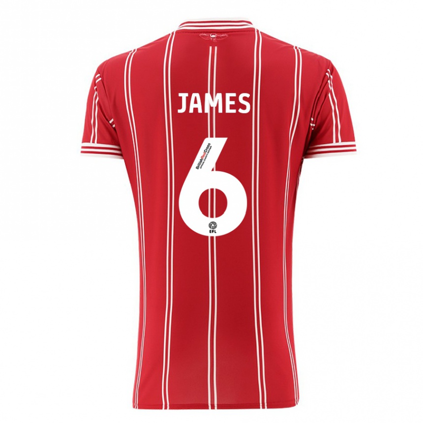 Mujer Fútbol Camiseta Matty James #6 Rojo 1ª Equipación 2023/24