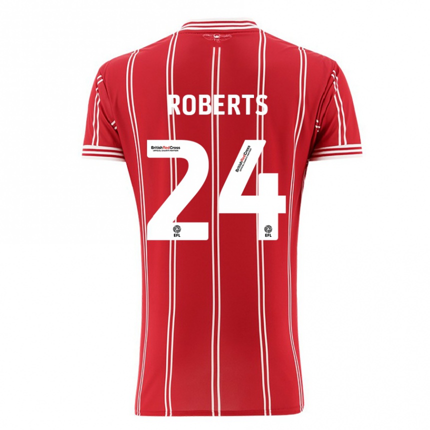 Mujer Fútbol Camiseta Haydon Roberts #24 Rojo 1ª Equipación 2023/24